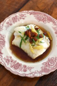 steamed cod