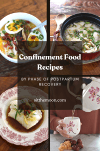 confinement food recipes collage