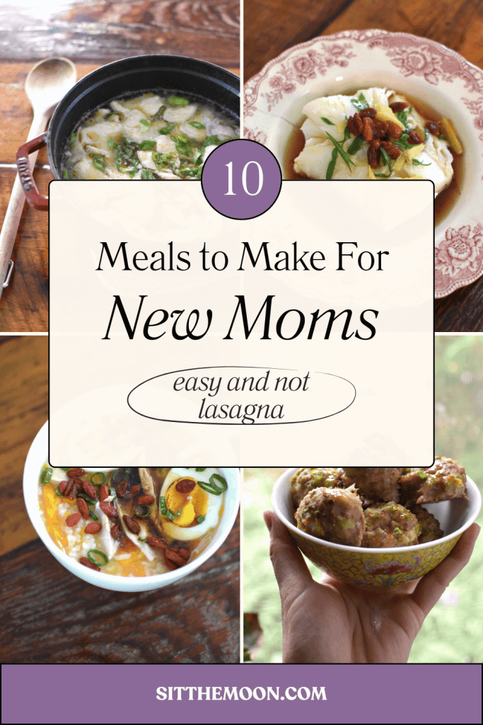 meals for new moms collage